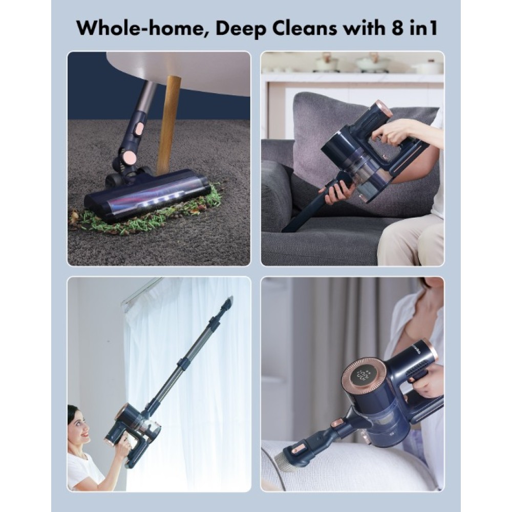 Homeika Cordless Vacuum Cleaner, 20Kpa Powerful Suction Vacuum with LED
